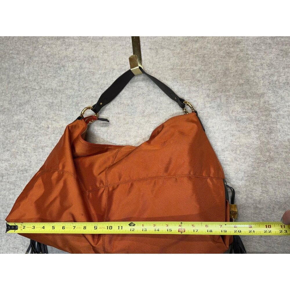 JEAN-PIERRE KLIFA for Anteprima-Nueva Shoulder Bag Nylon Orange Tassel Lined Hob - Picture 8 of 16